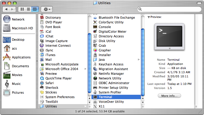 mac utilities folder description