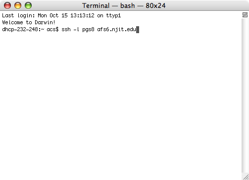 ssh on mac command